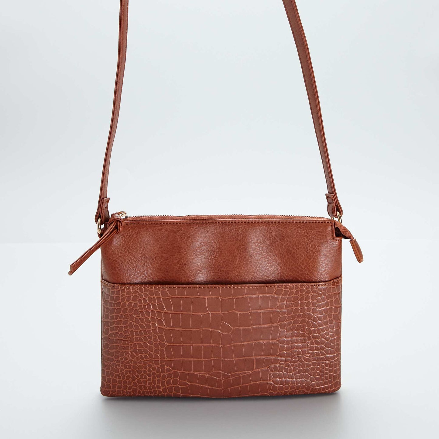 Sac main pochette Marron