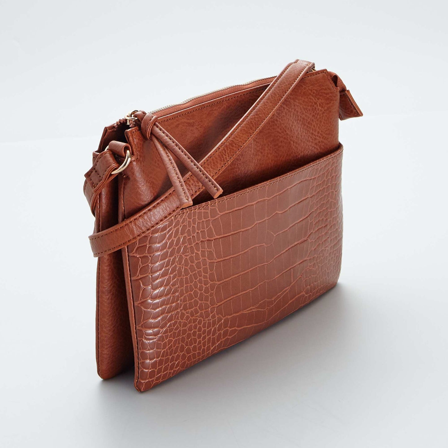 Sac main pochette Marron