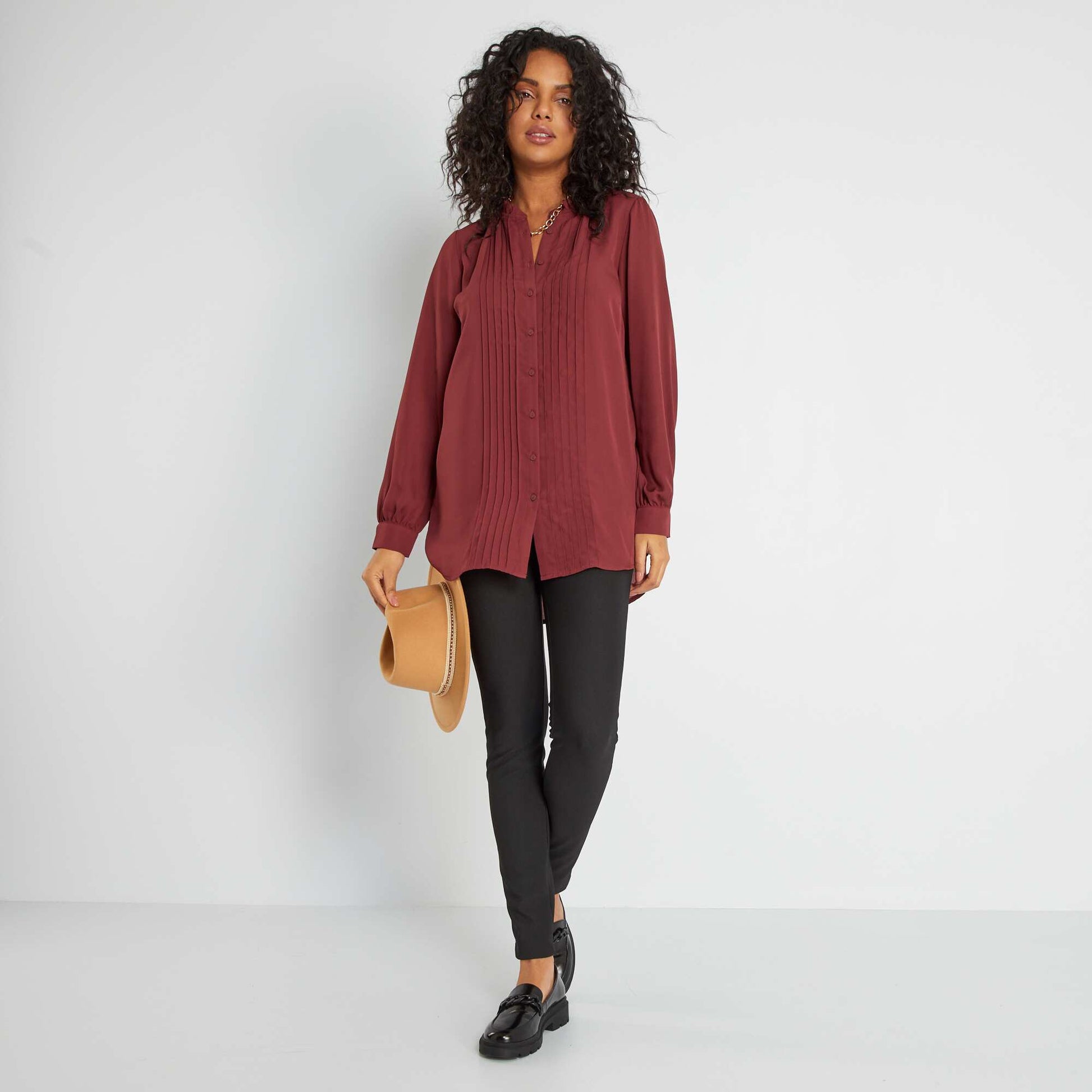 Chemisier fluide Marron