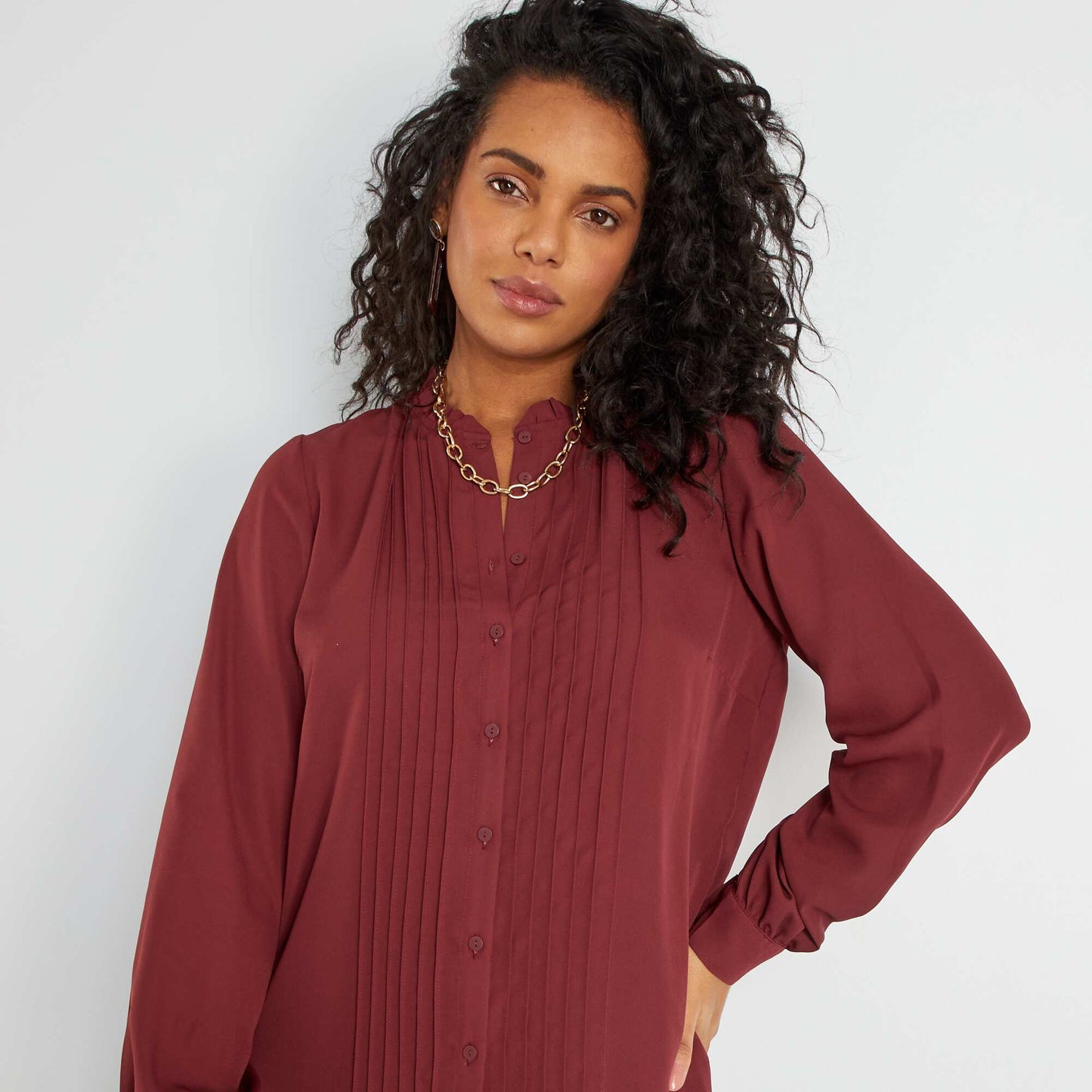 Chemisier fluide Marron