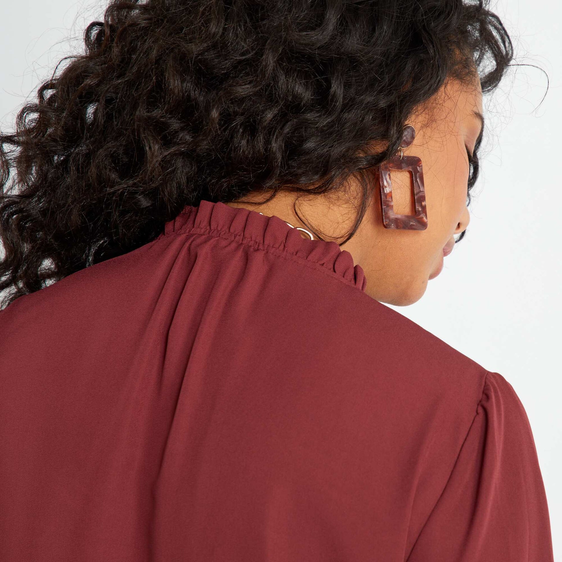 Chemisier fluide Marron