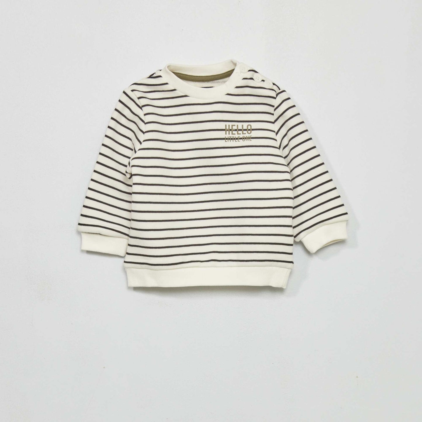 Ensemble en molleton - sweat + pantalon - 2 pi ces Blanc/kaki