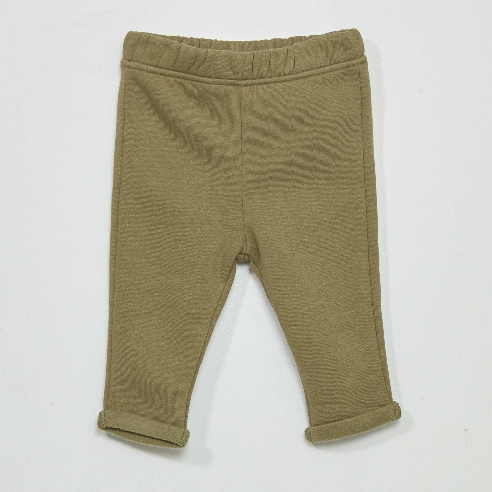 Ensemble en molleton - sweat + pantalon - 2 pi ces Blanc/kaki