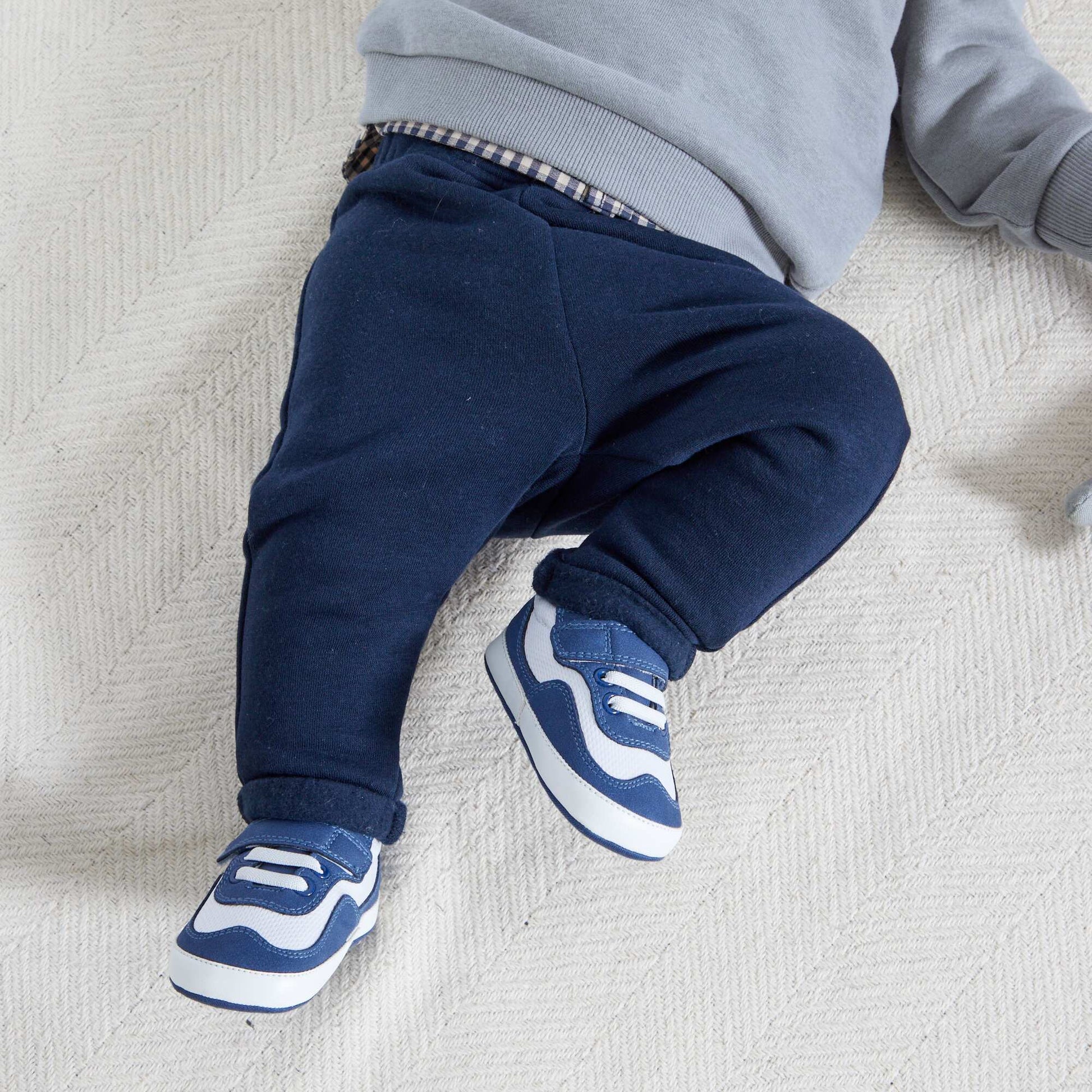 Ensemble en molleton - sweat + pantalon - 2 pi ces Gris/marine