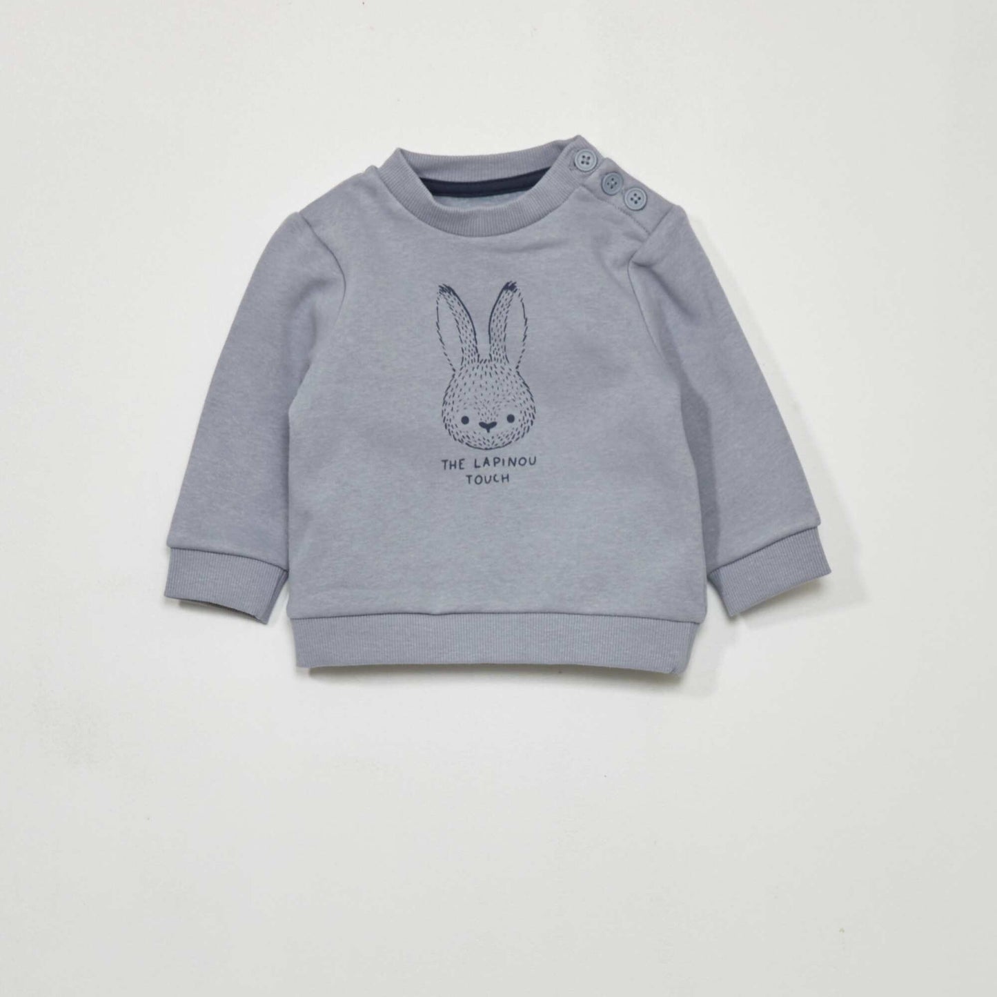 Ensemble en molleton - sweat + pantalon - 2 pi ces Gris/marine