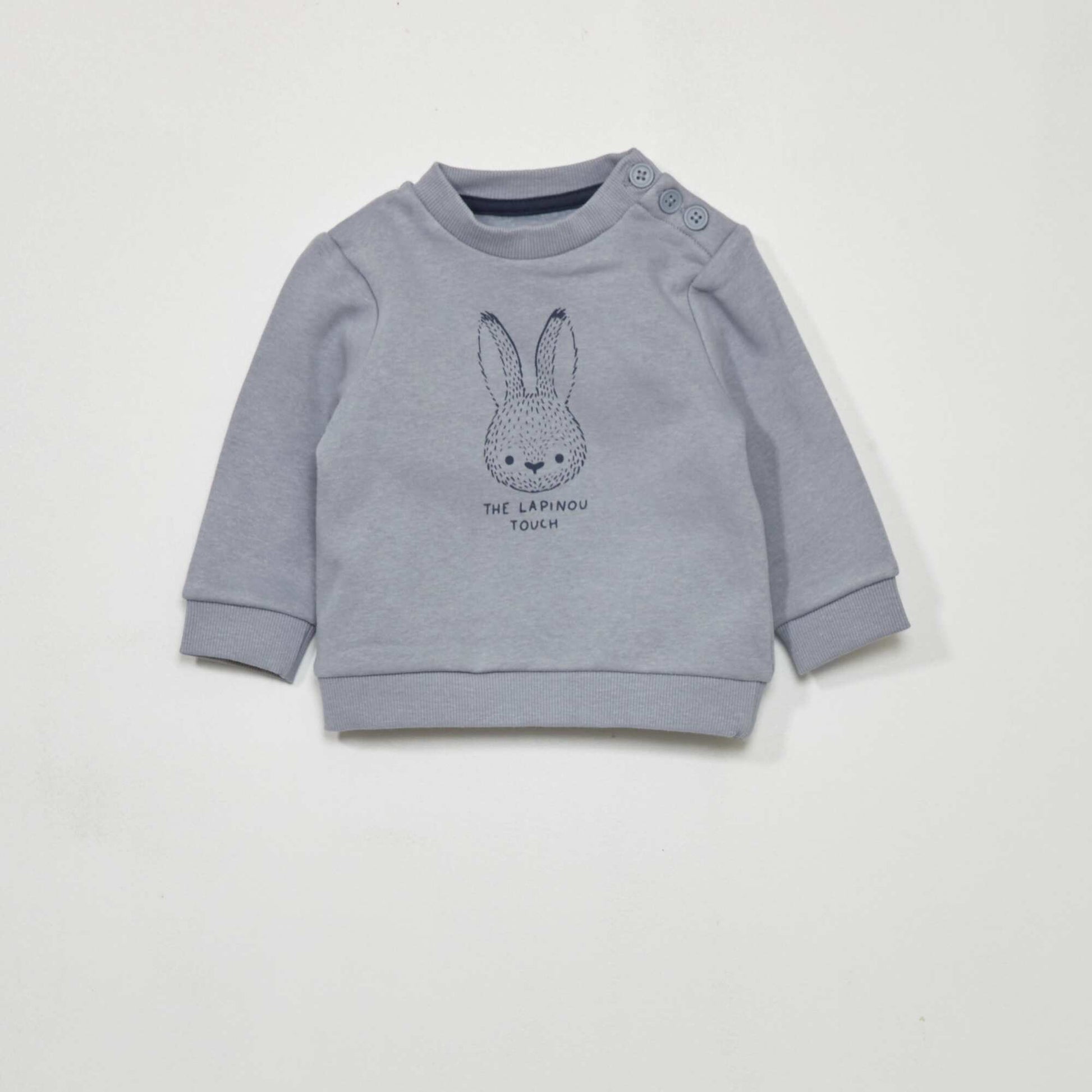 Ensemble en molleton - sweat + pantalon - 2 pi ces Gris/marine