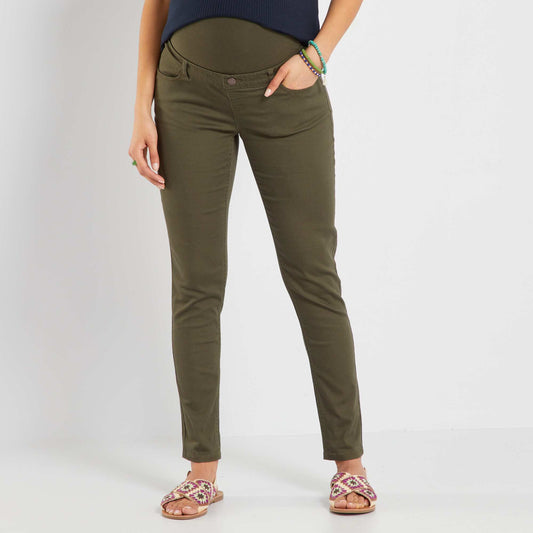 Pantalon en twill de grossesse Kaki