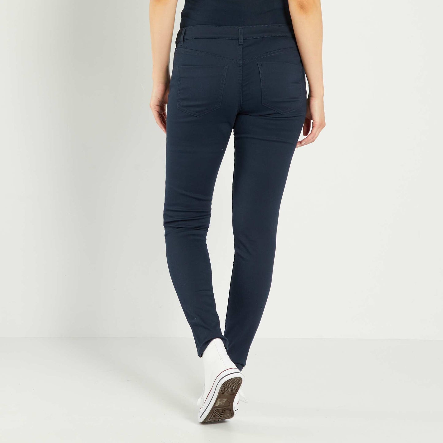 Pantalon en twill de grossesse bleu marine