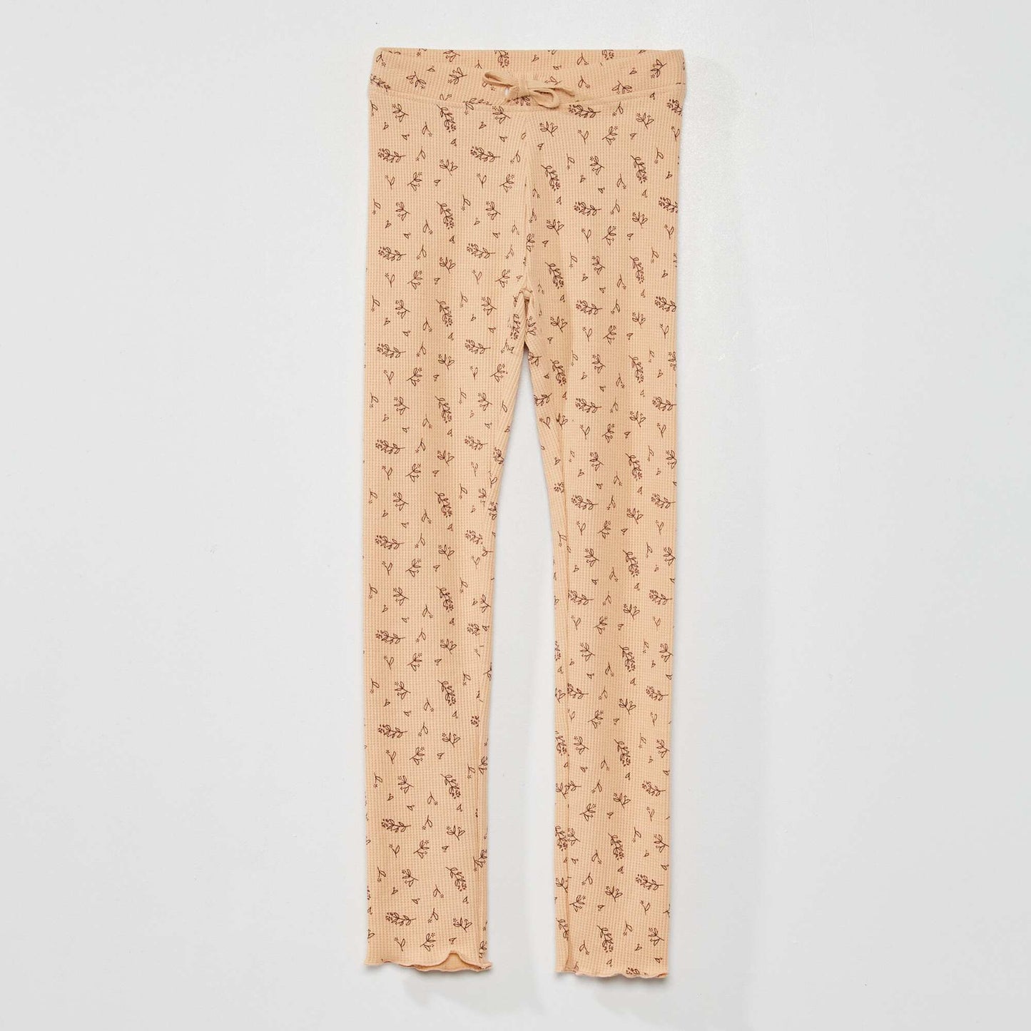 Legging en nid d'abeille avec imprim Beige