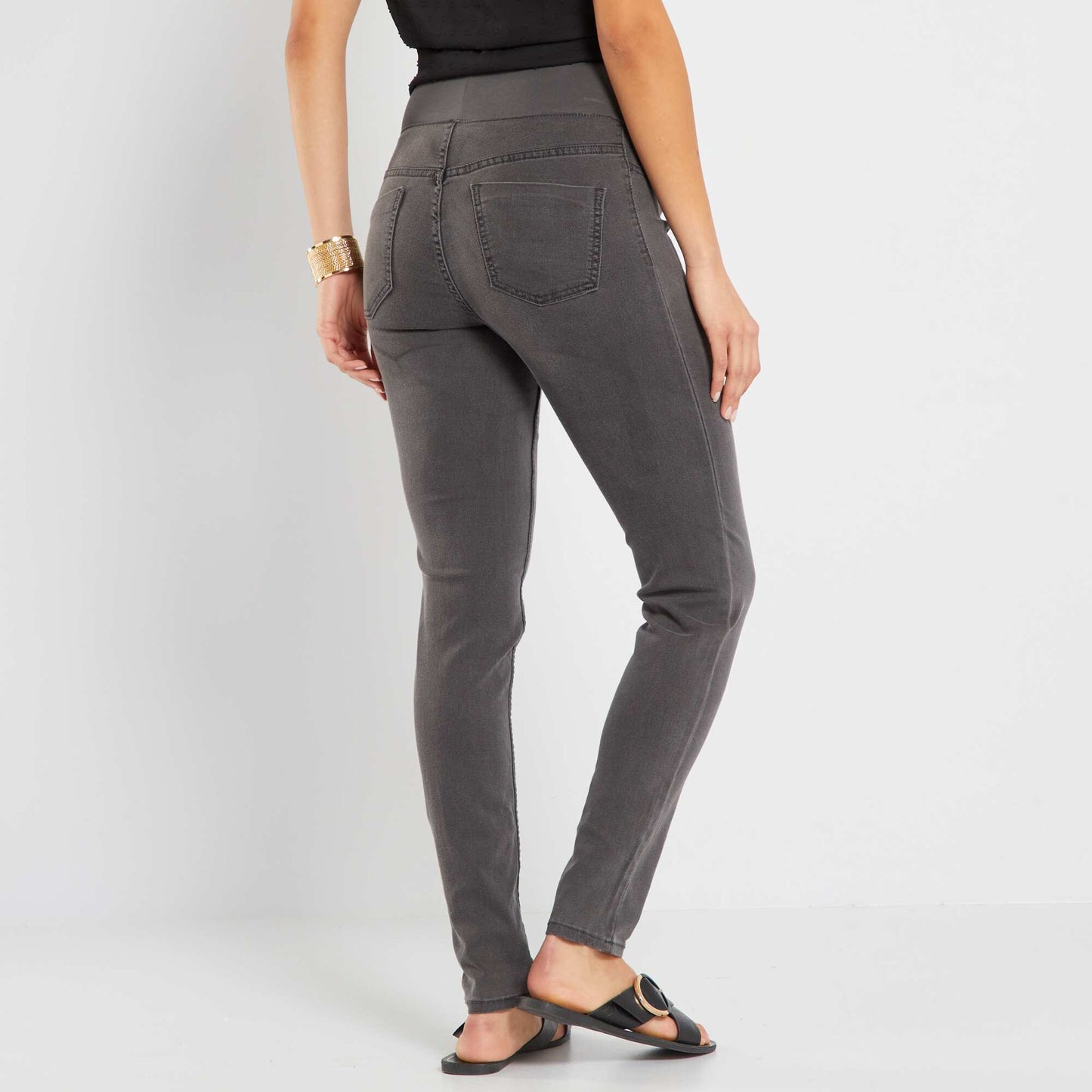 Jean skinny de maternit Gris