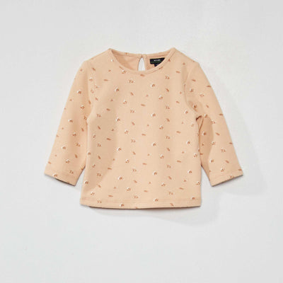 T-shirt manches longues Beige