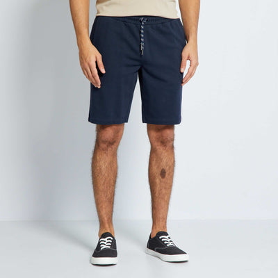 Bermuda uni en molleton Bleu marine