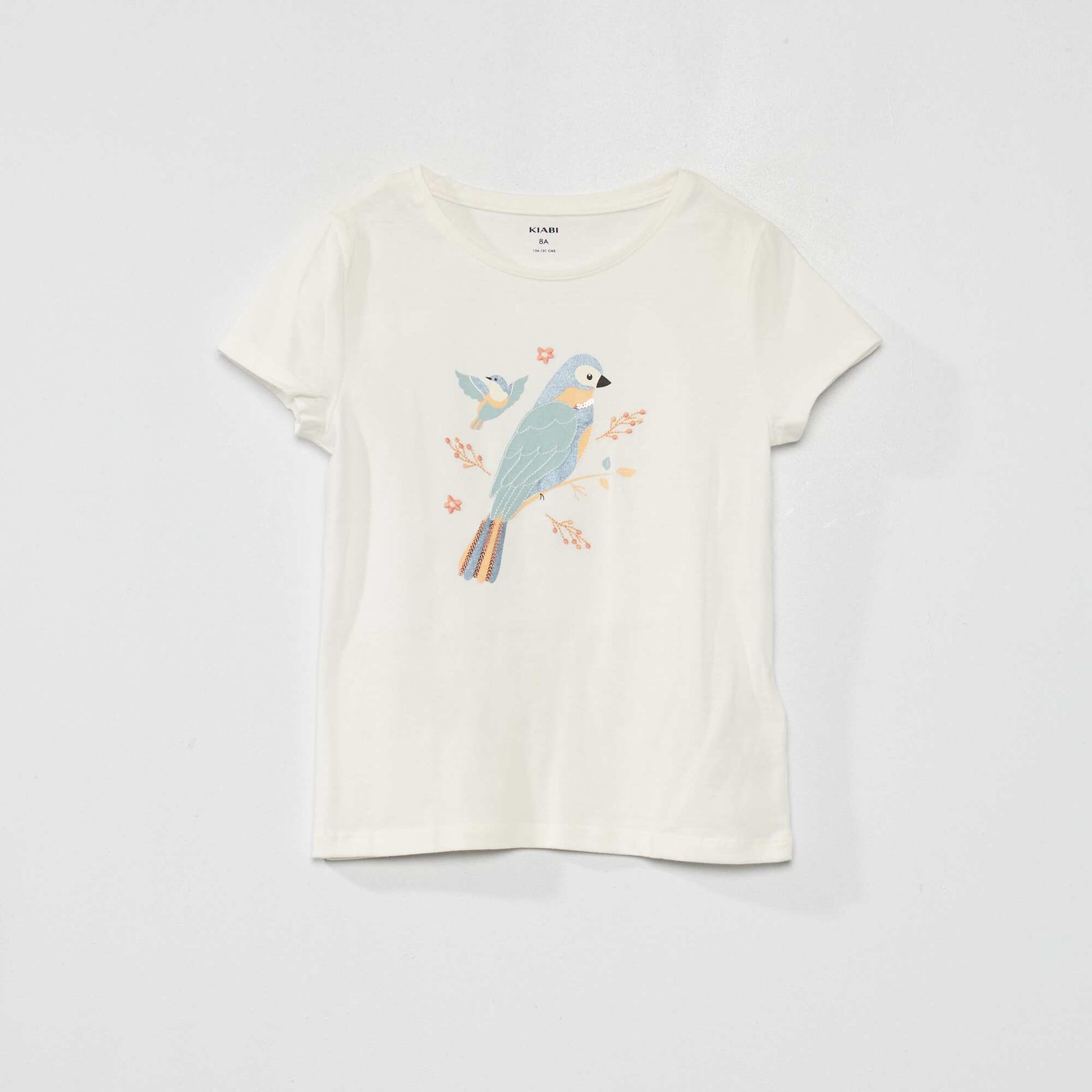 Tee-shirt coton imprim fantaisie Blanc