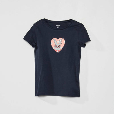Tee-shirt imprim marine