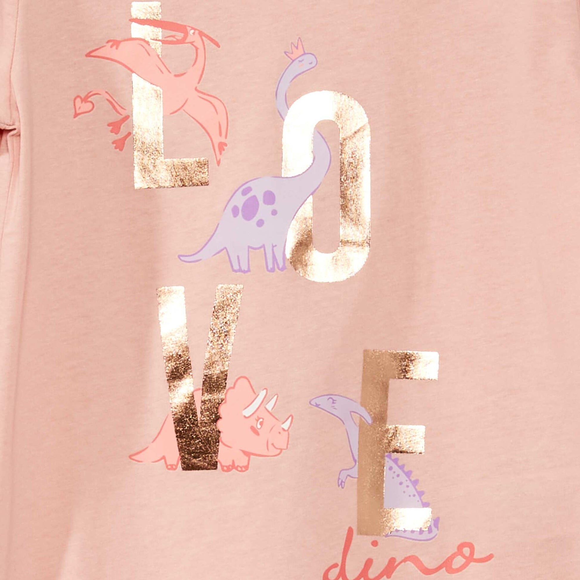 T-shirt en jersey avec imprim Rose 'dinosaure'