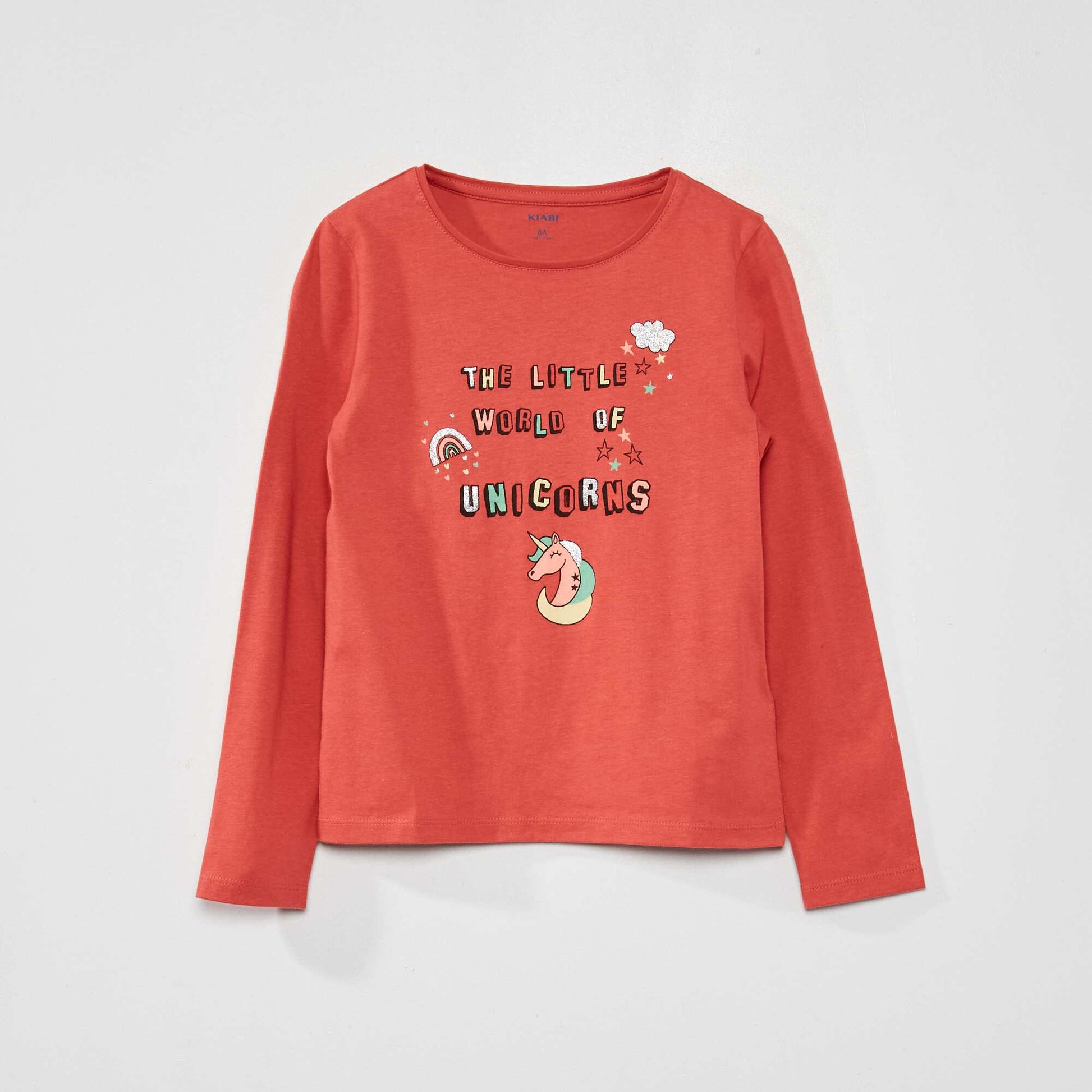 T-shirt en jersey avec imprim ROUGE