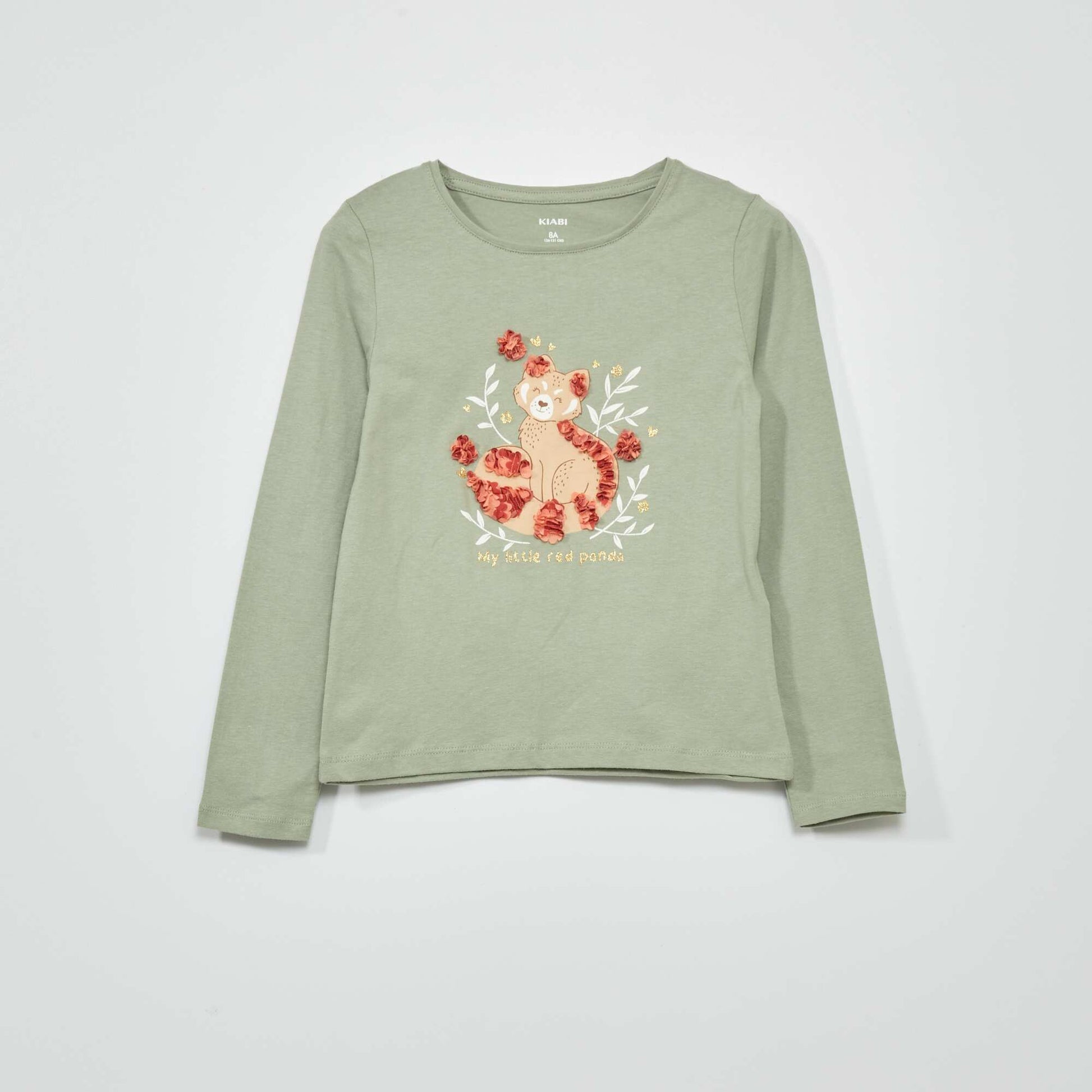 Tee-shirt manches longues imprim fantaisie Vert