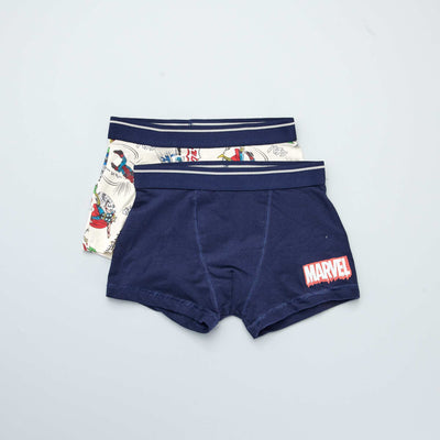 Lot de 2 boxers 'Marvel' Beige/bleu