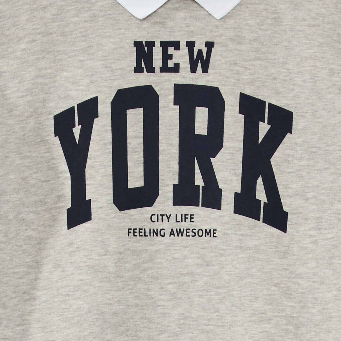 Robe sweat en molleton 'New York' gris
