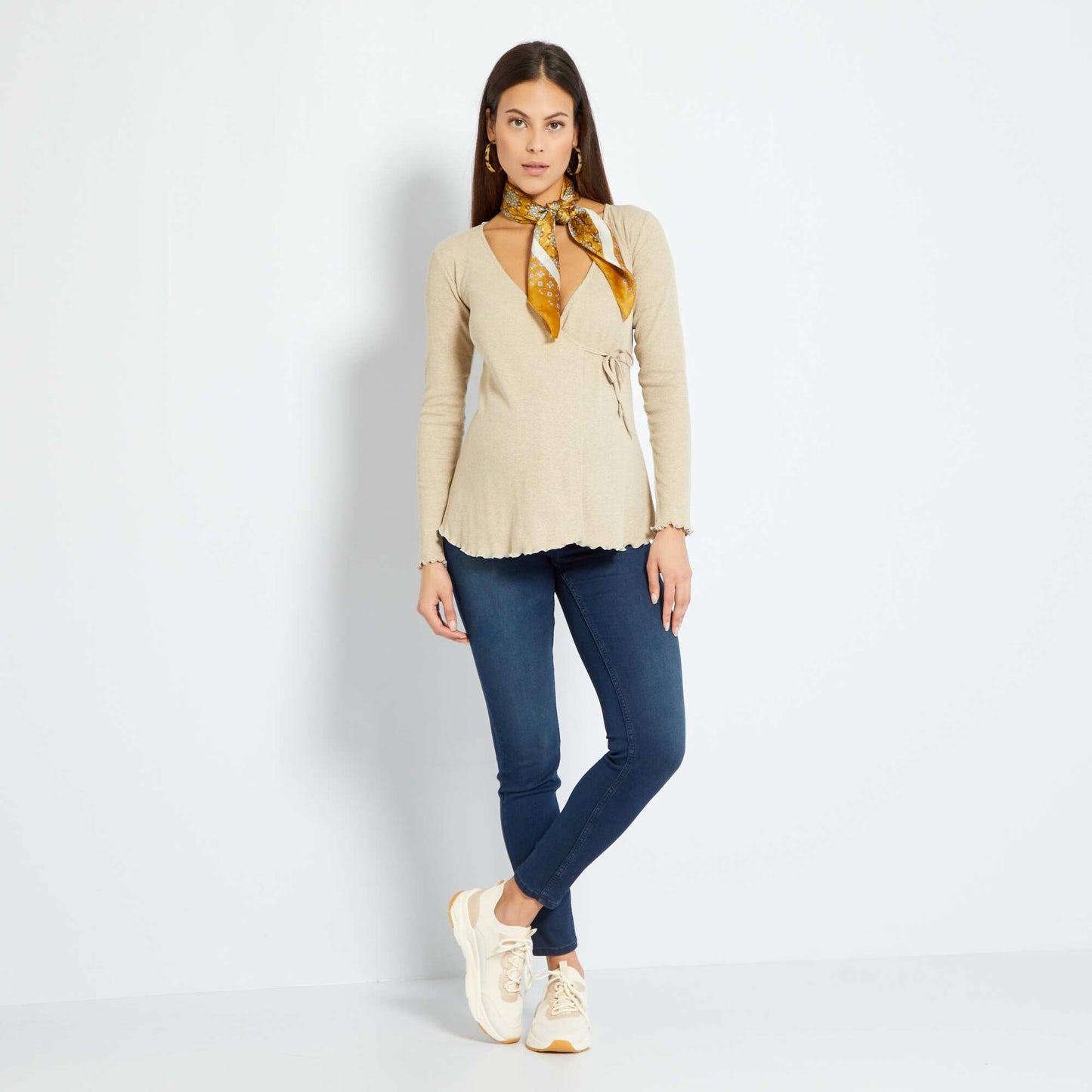 T-shirt d'allaitement Beige