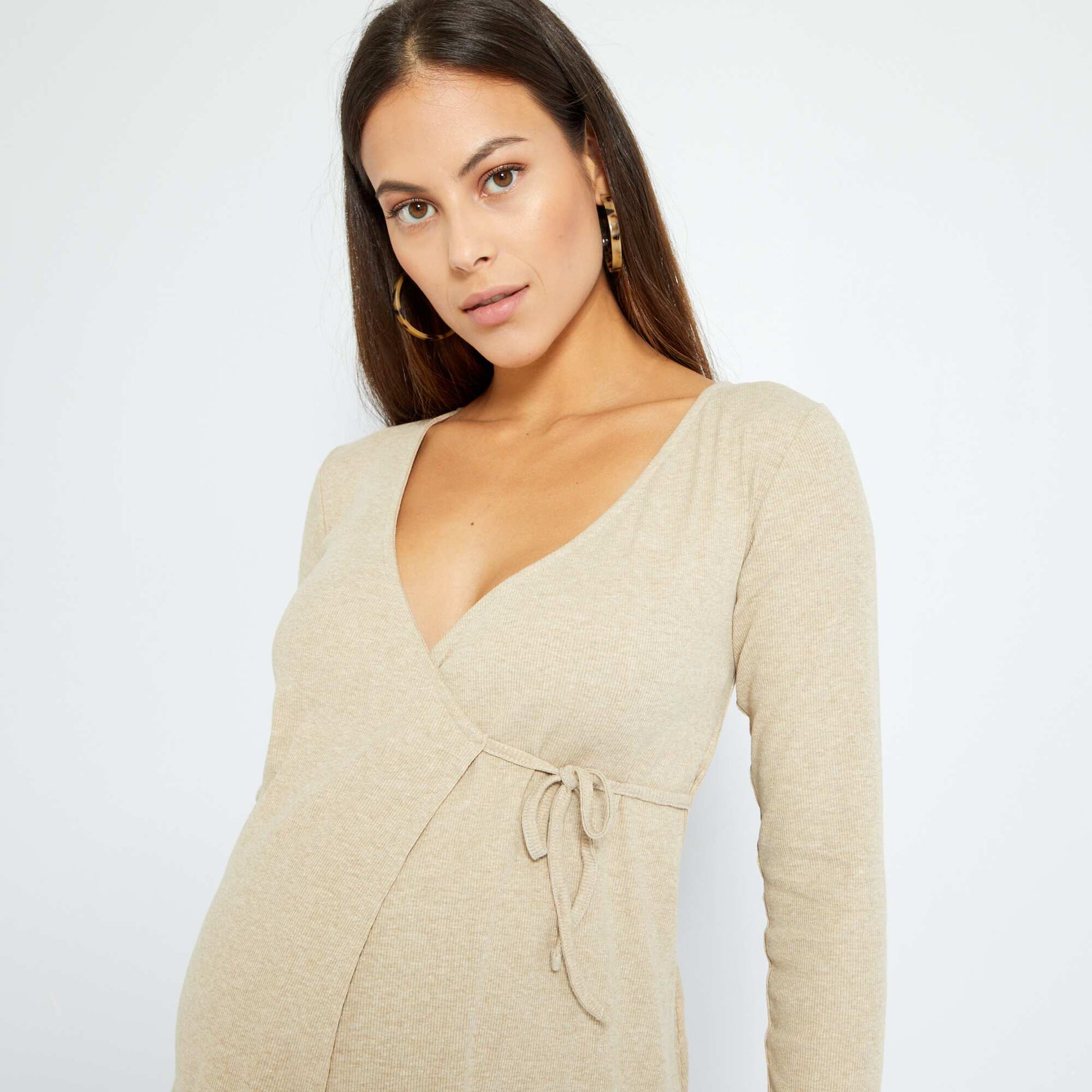T-shirt d'allaitement Beige