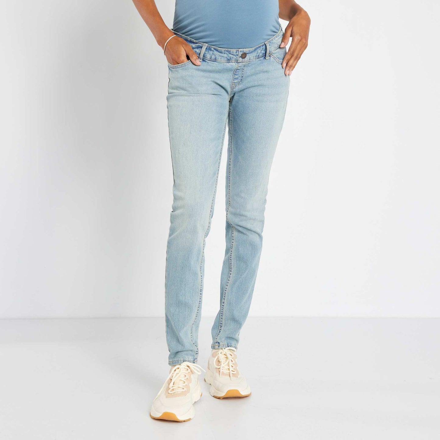 Jean slim grossesse L30 Bleu