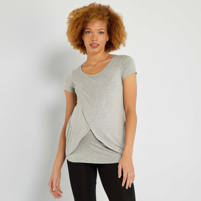 Tee-shirt d'allaitement Gris