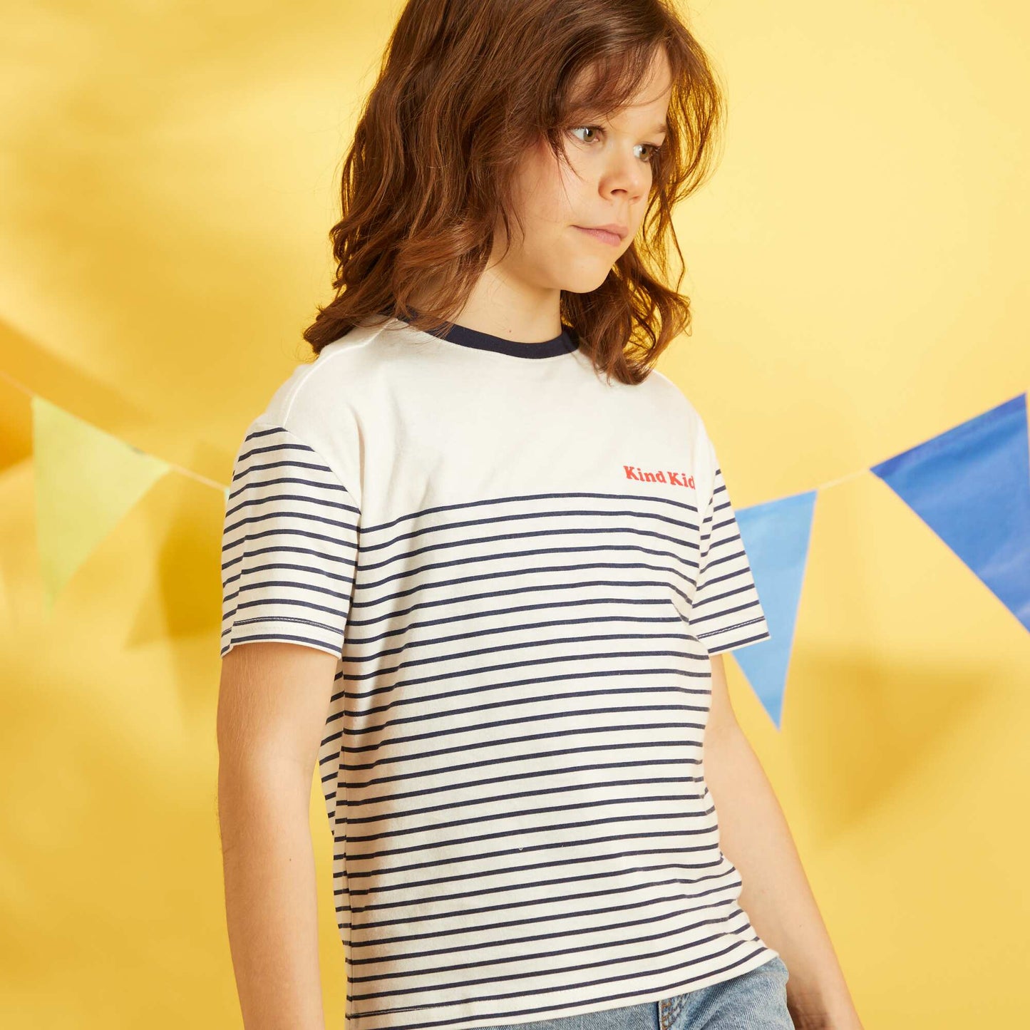 T-shirt en jersey 'kind kid' Blanc