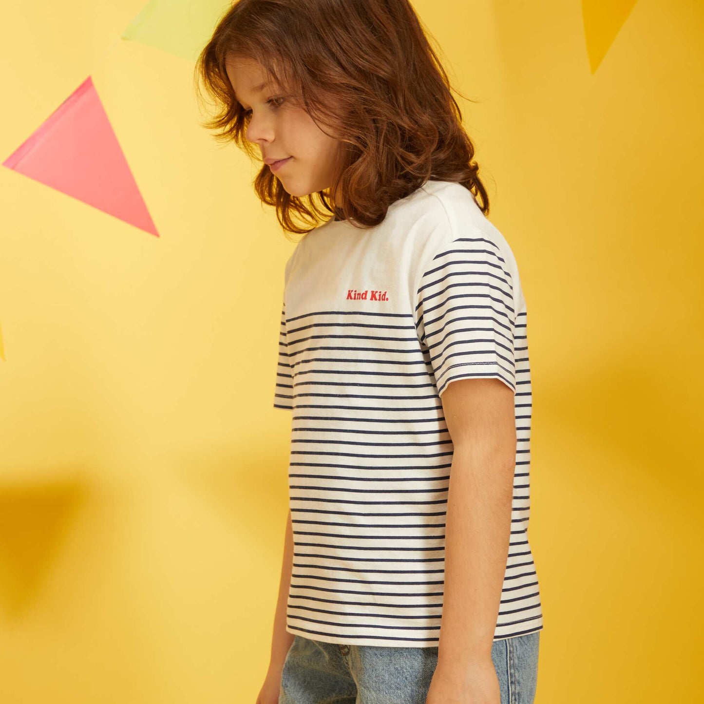 T-shirt en jersey 'kind kid' Blanc