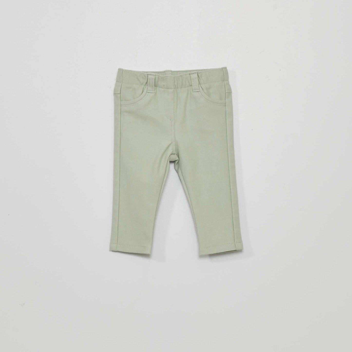 Pantalon tregging uni vert cendr