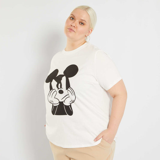 T-shirt en coton 'Mickey' Blanc
