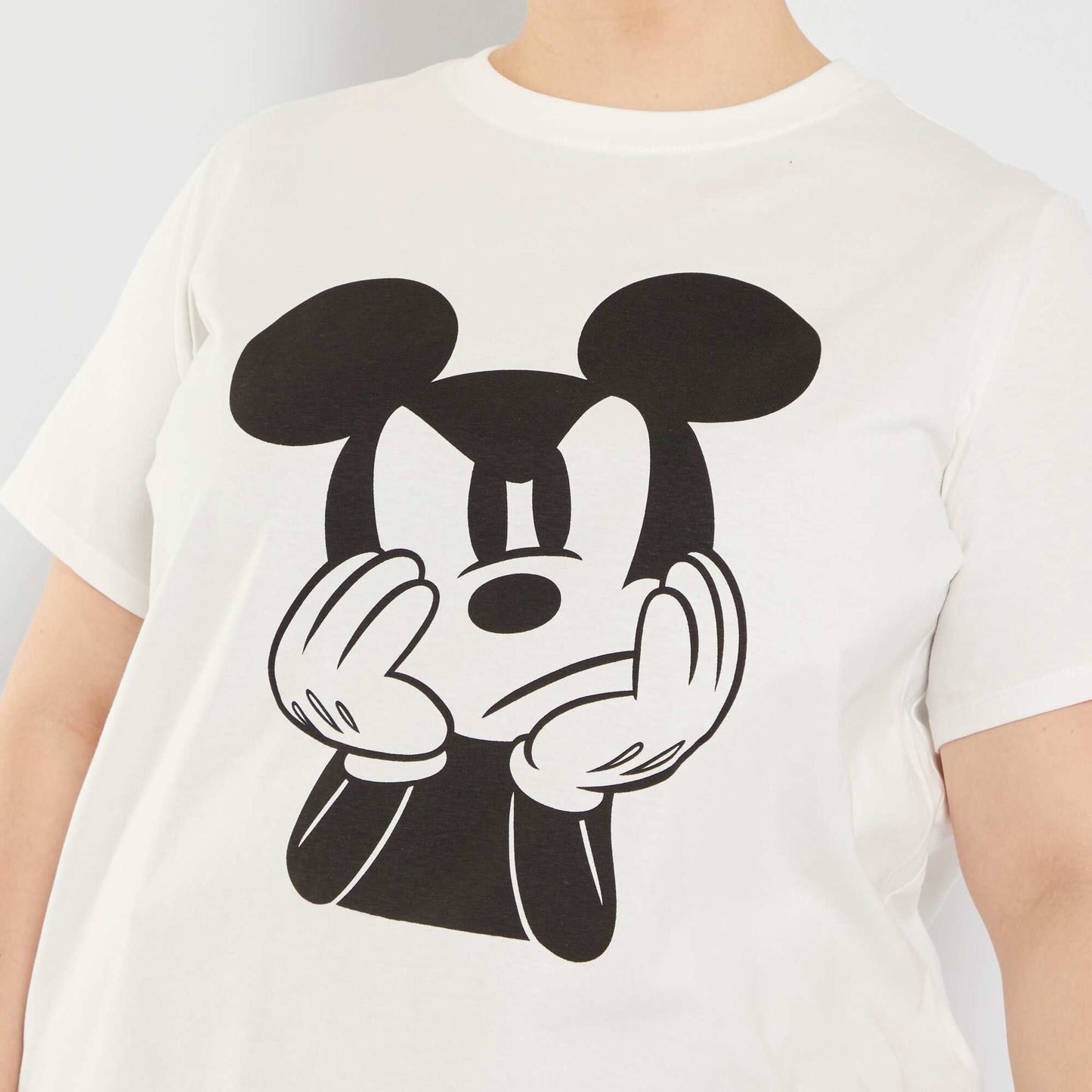 T-shirt en coton 'Mickey' Blanc