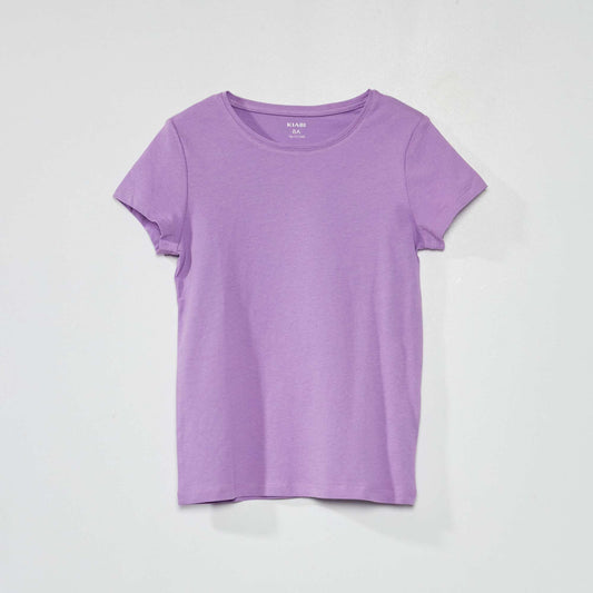 T-shirt en jersey uni Violet
