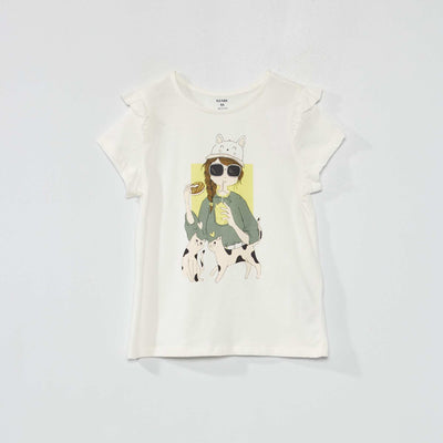 T-shirt en coton Blanc