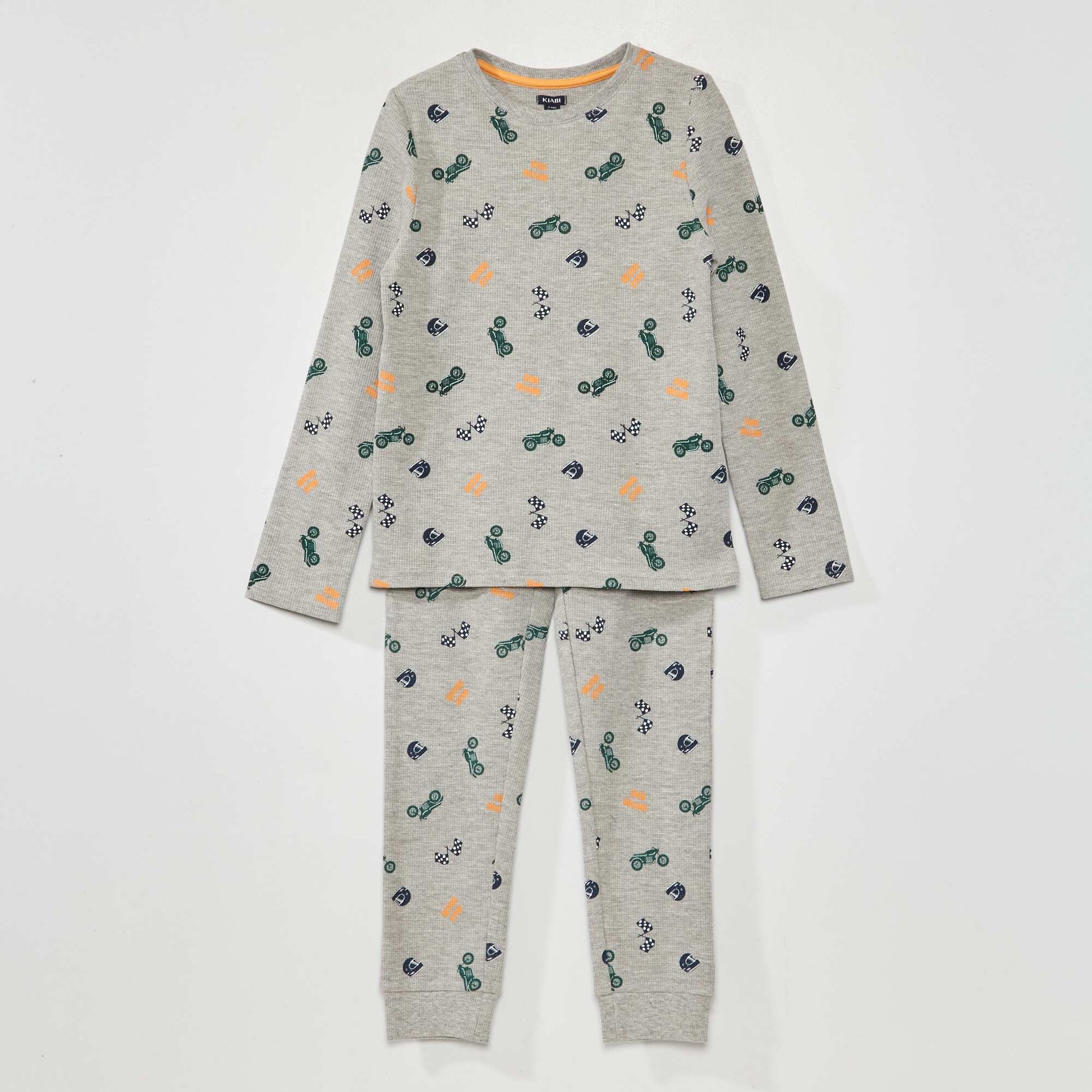 Pyjama long imprim 'motos' Gris
