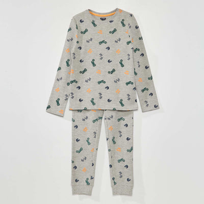 Pyjama long imprim 'motos' Gris