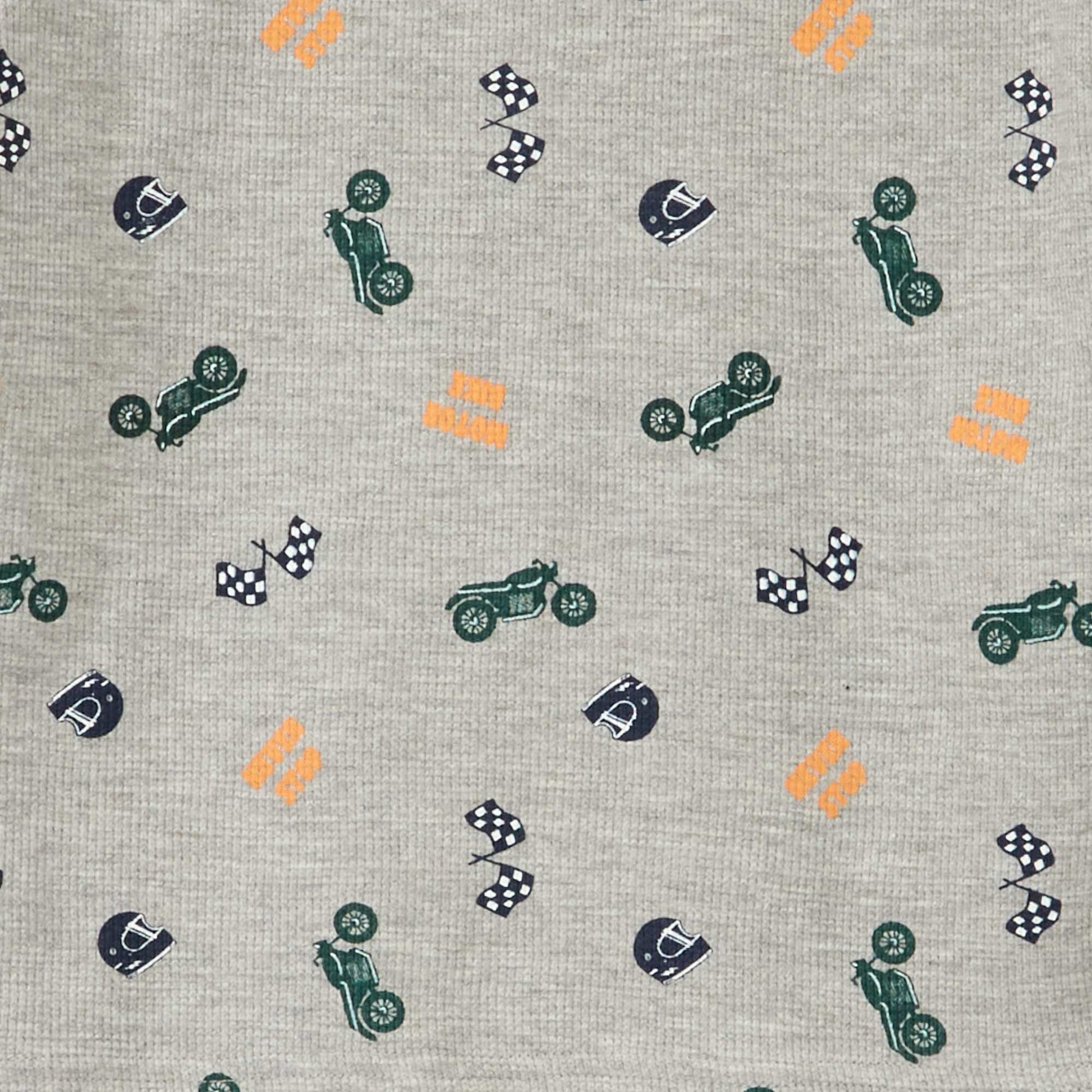 Pyjama long imprim 'motos' Gris