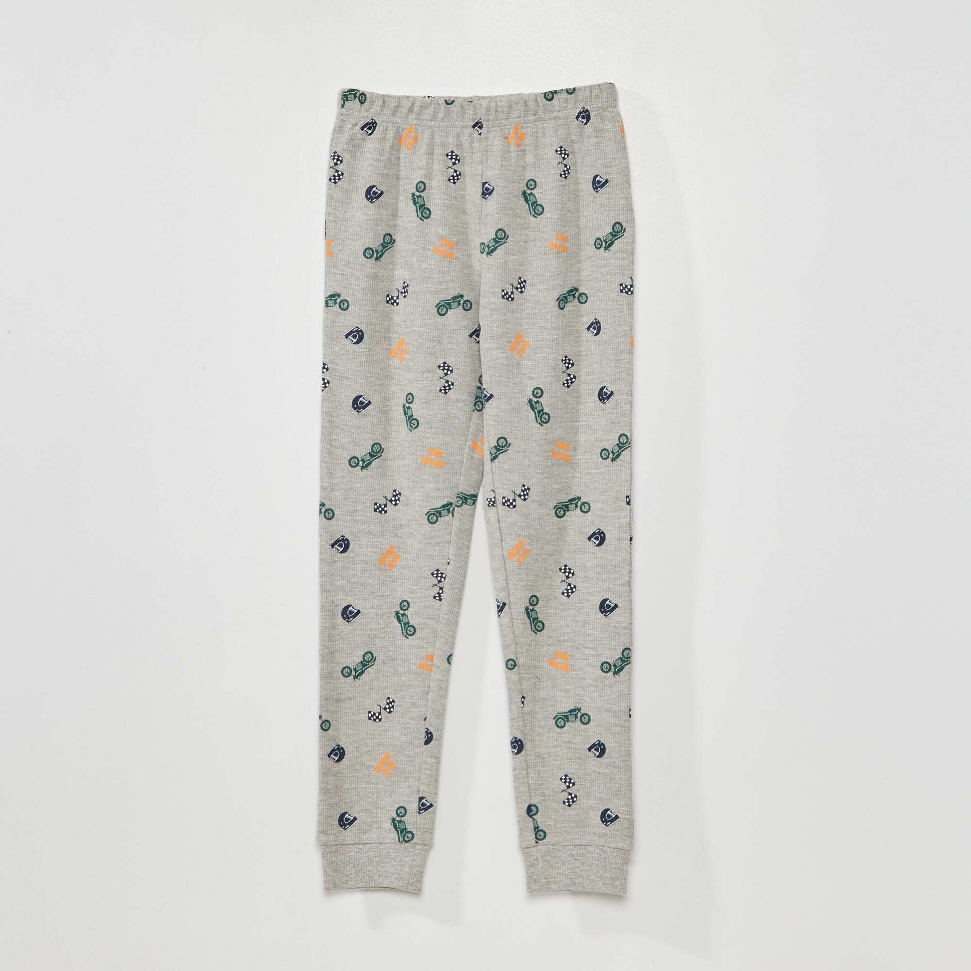 Pyjama long imprim 'motos' Gris