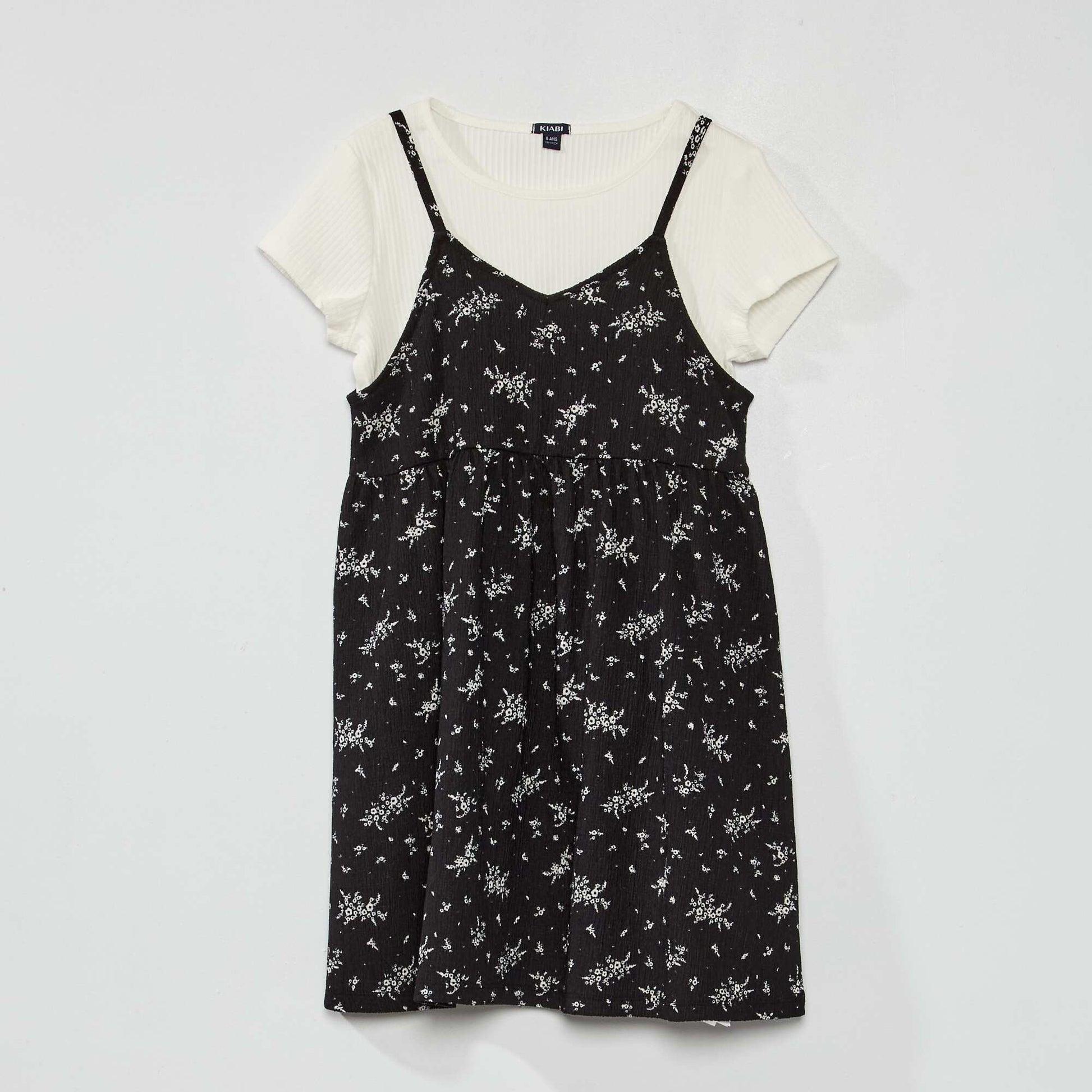 Ensemble robe + t-shirt + chouchou - 3 pi ces Noir