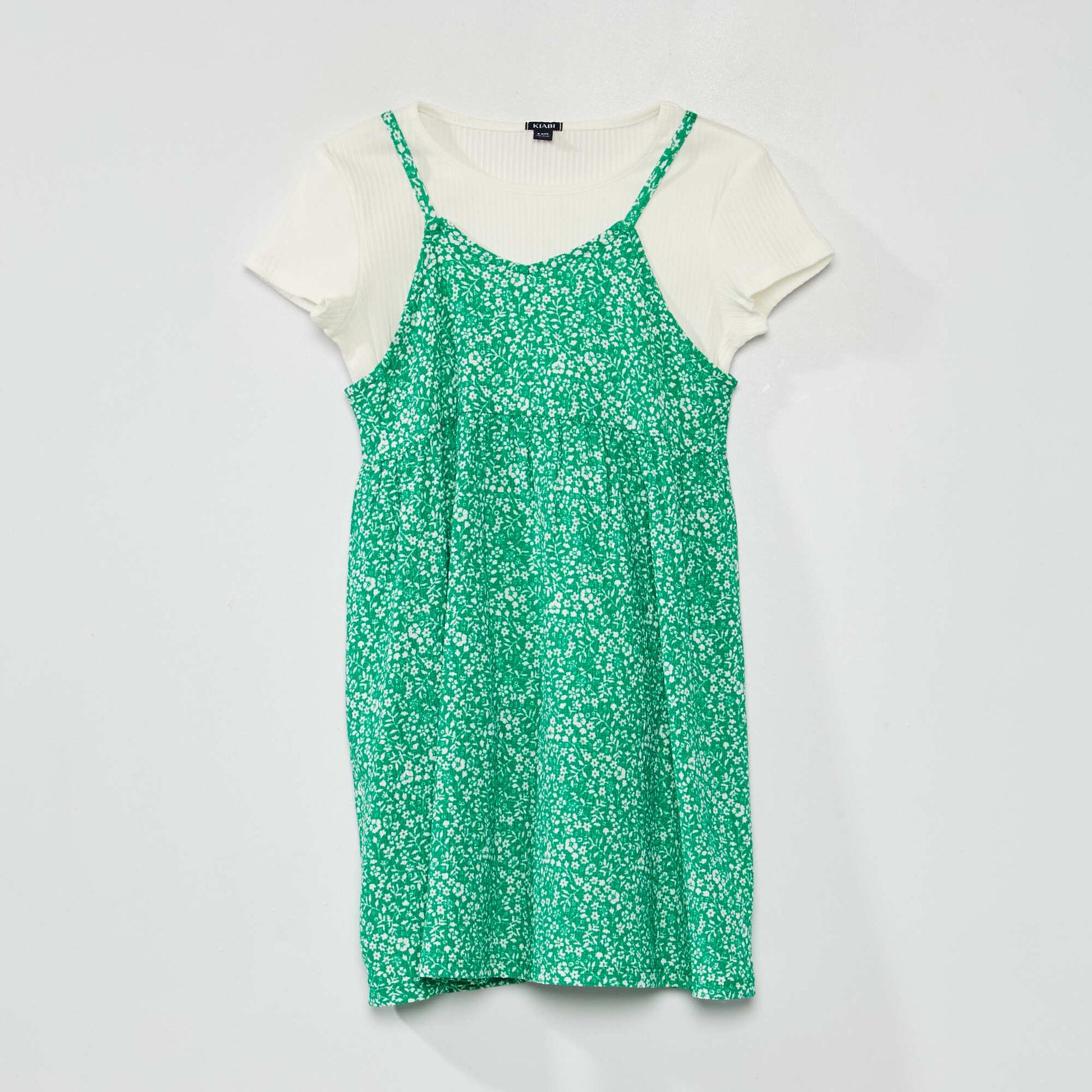 Ensemble robe + t-shirt + chouchou - 3 pi ces Vert