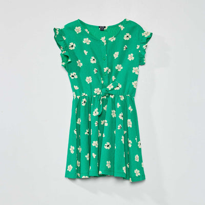 Robe en velours c tel Vert