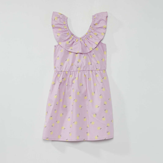 Robe imprim e col bardot Lilas