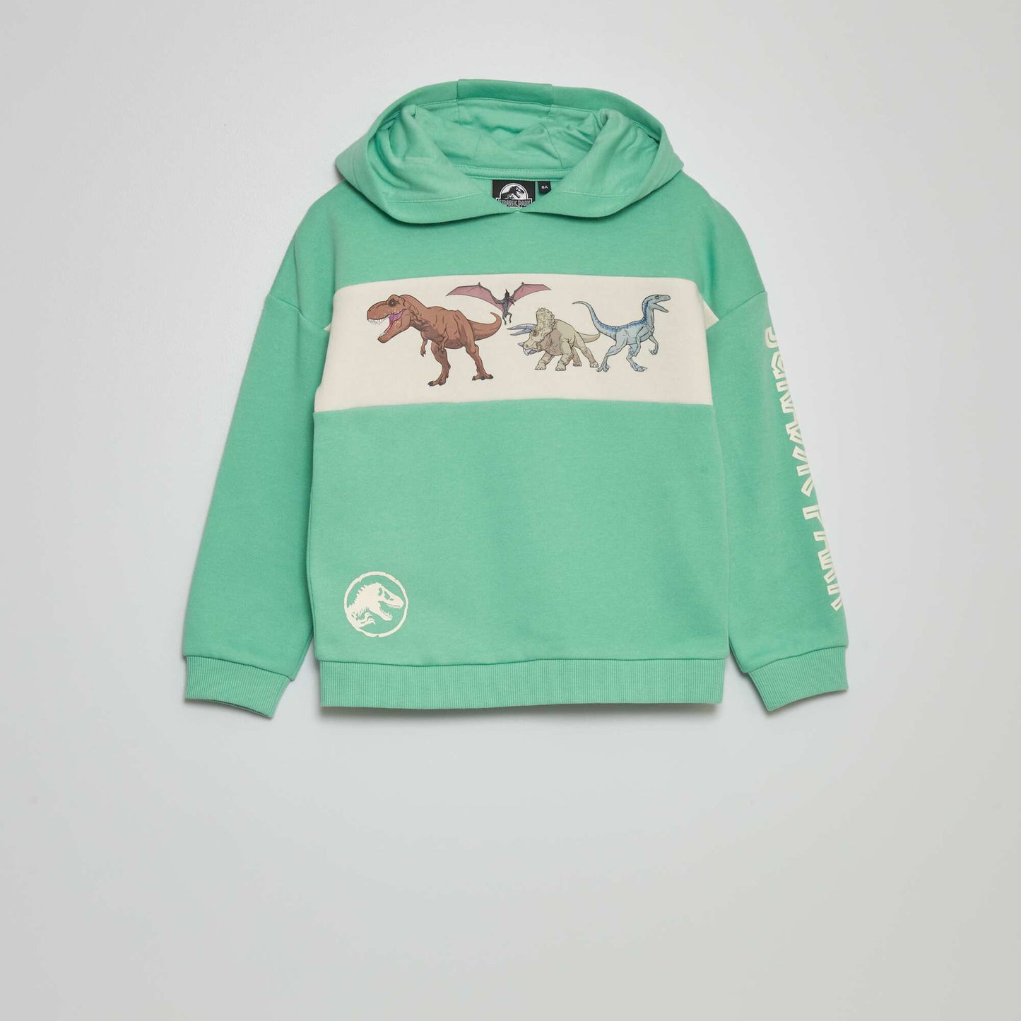 Sweat capuche 'Jurassic Park' Vert