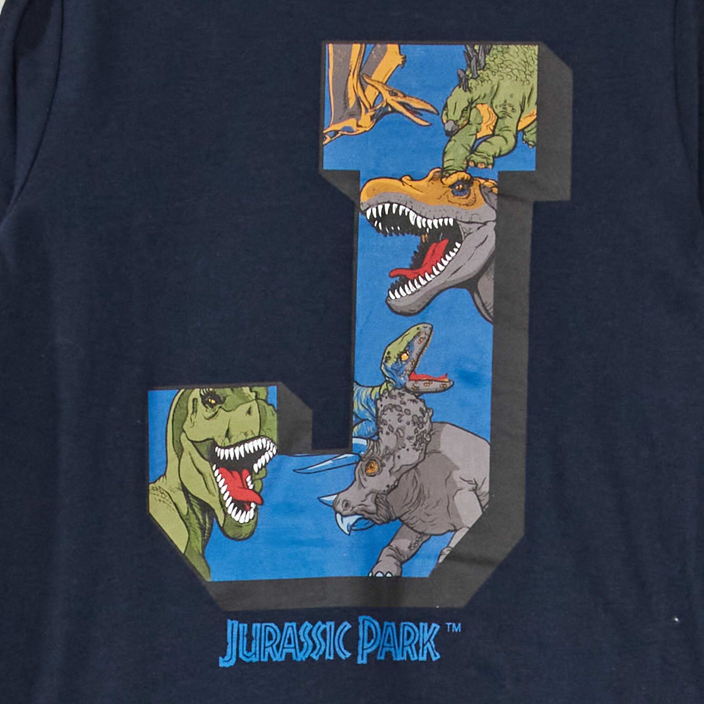 T-shirt manches longues 'Jurassic Park' BLEU