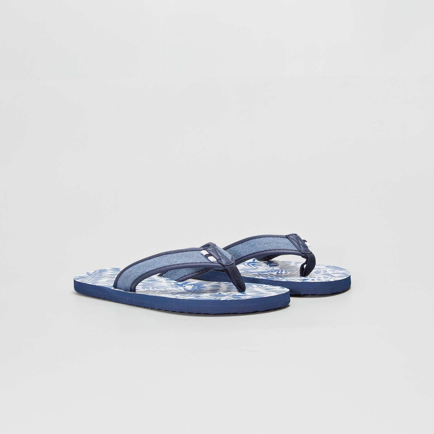 Tongs esprit jungle Bleu
