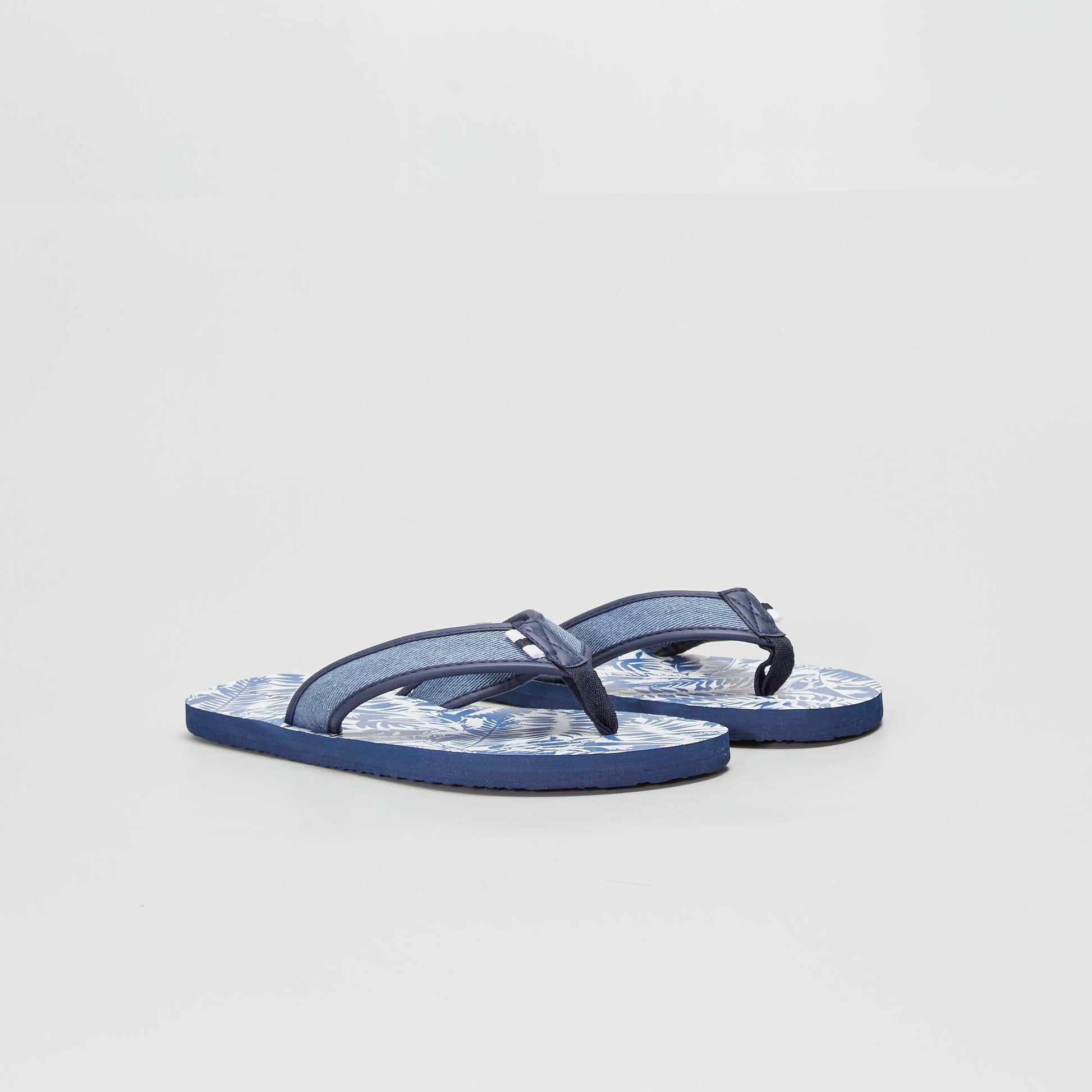Tongs esprit jungle Bleu