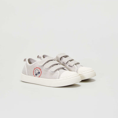 Baskets en toile scratchs GRIS