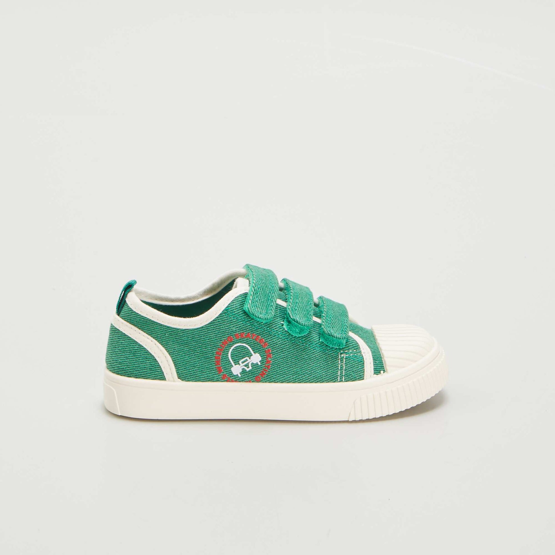 Baskets en toile scratchs Vert