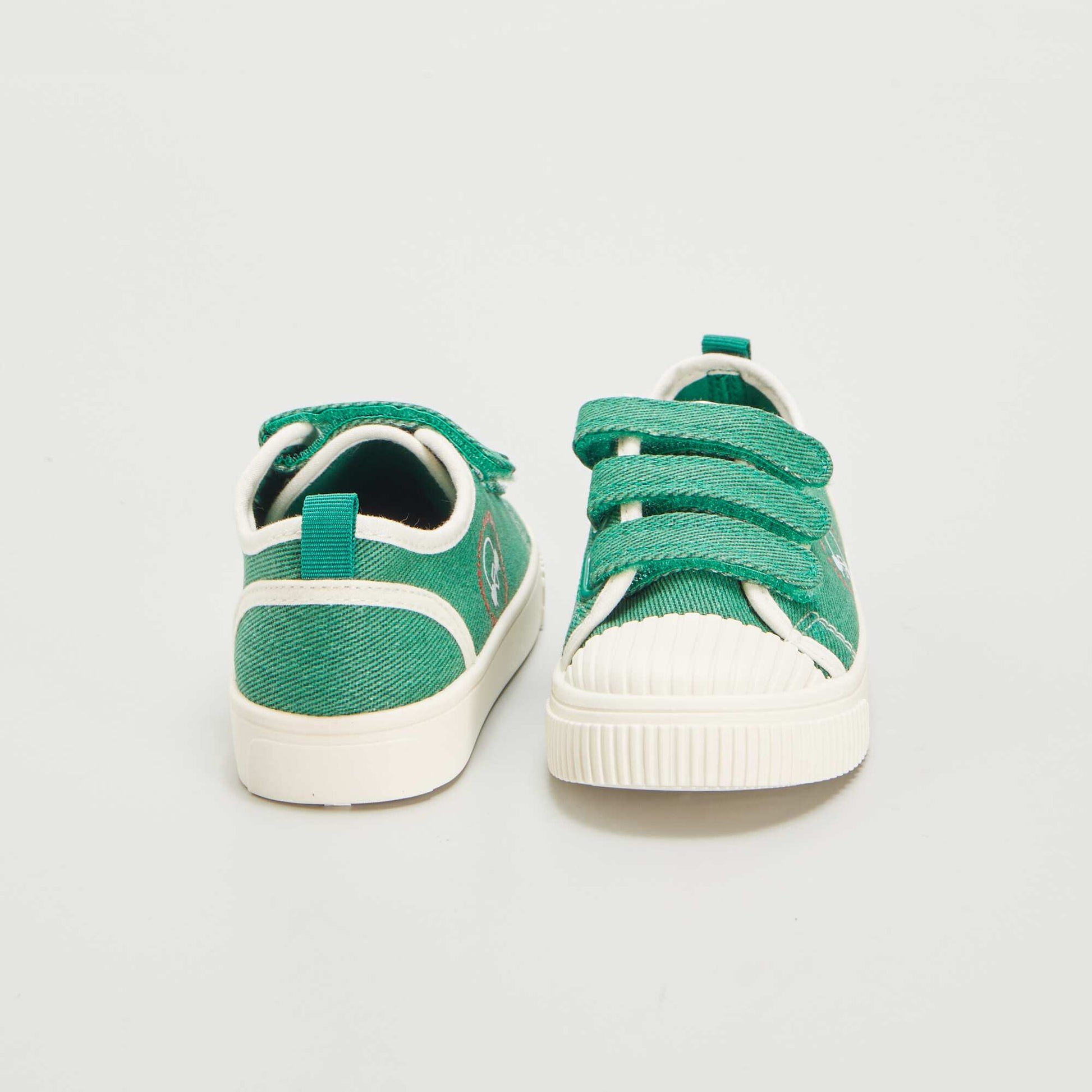 Baskets en toile scratchs Vert