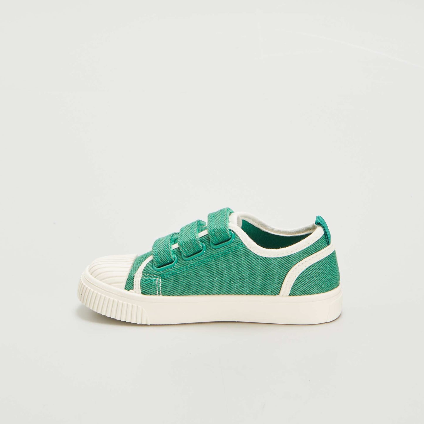 Baskets en toile scratchs Vert
